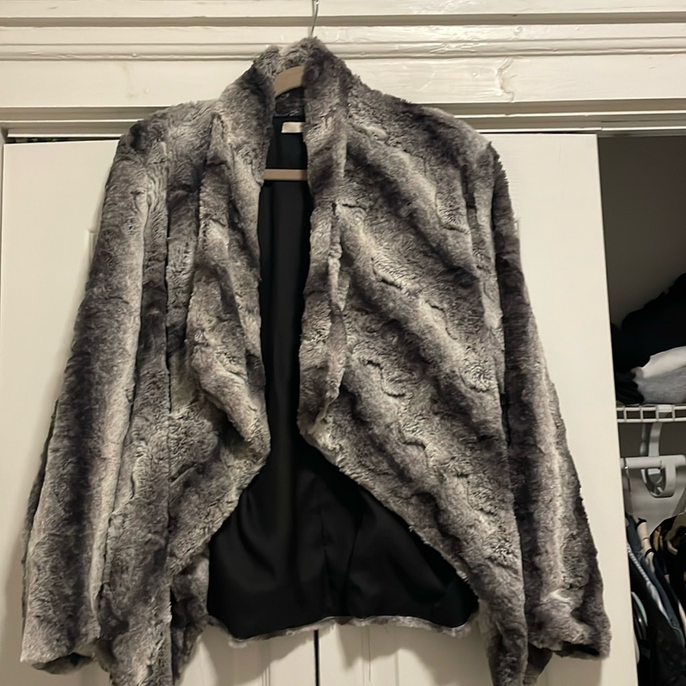 Lavender brown Faux fur jacket
